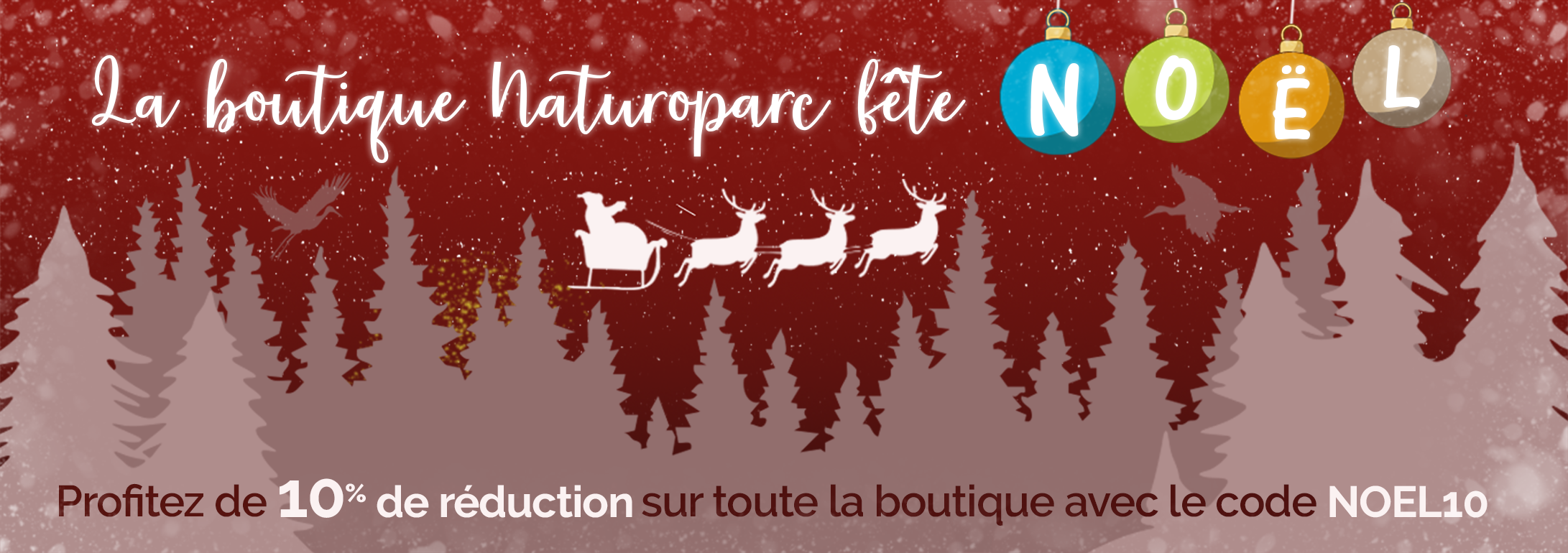 banière noël boutique naturoparc
